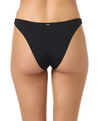 O'Neill Women's Saltwater Flamenco Solid Cheeky Coverage Swim Bottoms