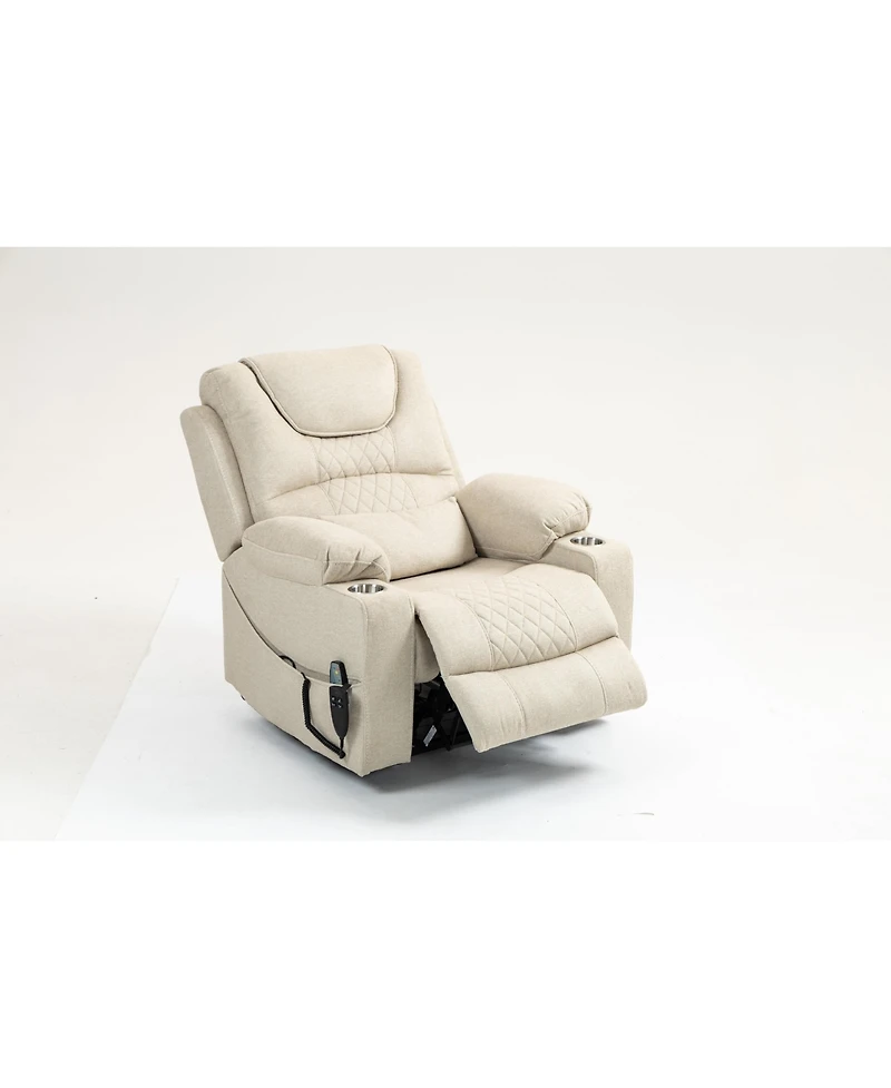 Clihome Lounge chair lift chair relaxes sofa chair sitting room furniture sitting room power supply elderly electric chair (180 degree lying flat)