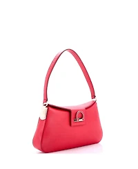 Pre-Owned Salvatore Ferragamo East West Trifolio Shoulder Bag Leather