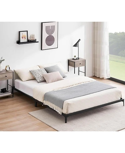 gaomon 6 Inch Queen Bed Frame Low Profile Metal Platform Heavy Duty Steel Slat Easy Assembly No Box Spring Noise Free