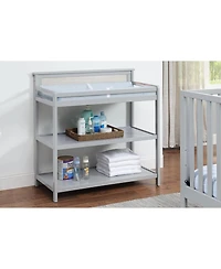 Flynama Modern Changing Table Nursery Storage Unit with Safety Rails and Two Shelves