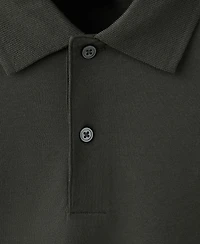 Mango Men's Cotton Fine-Knit Polo Shirt