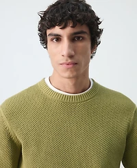 Mango Men's Medium-Knit Microstructure Sweater