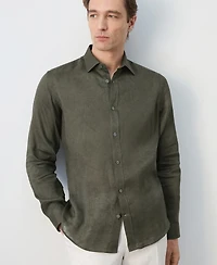 Mango Men's Regular-Fit Linen Shirt