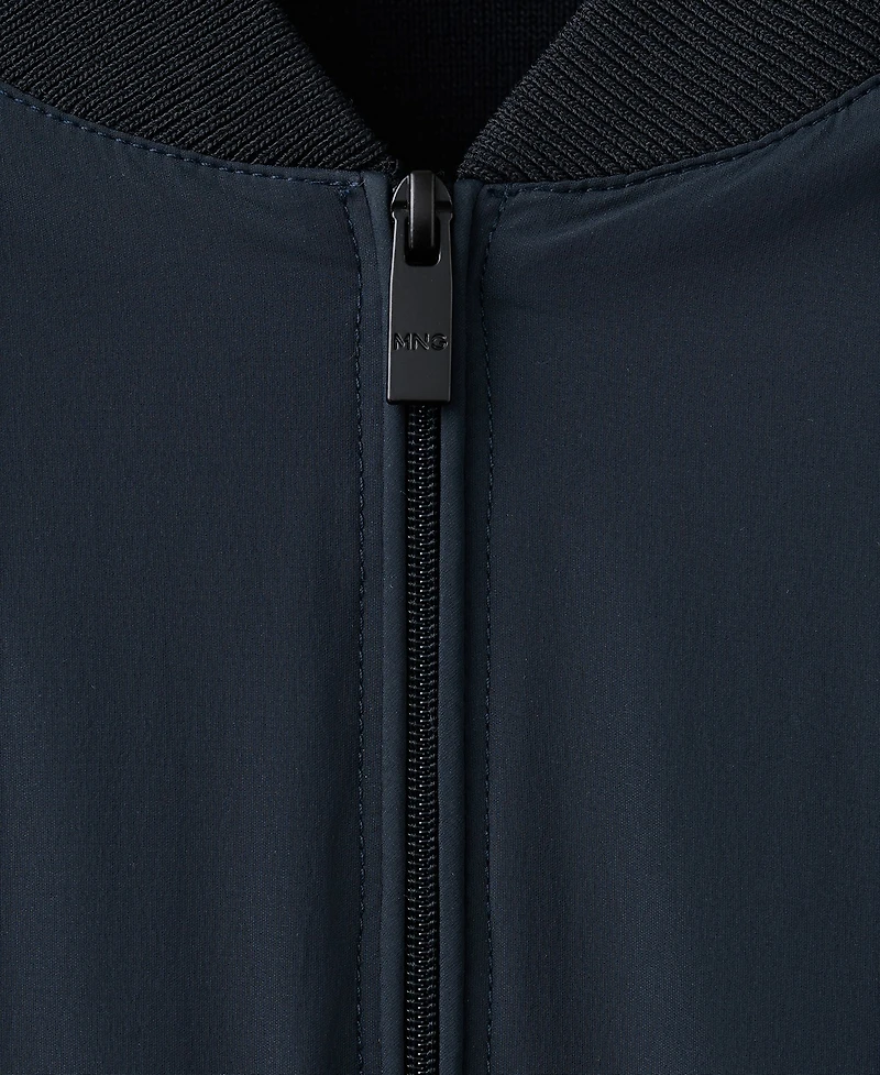 Mango Men's Combined Knit Bomber Jacket