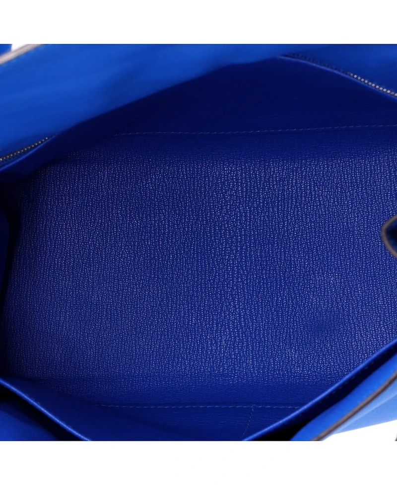 Pre-Owned HERMES Kelly 28 Handbag Evercolor with Palladium Hardware