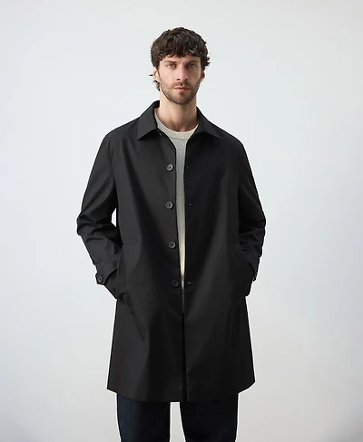 Mango Men's Water-Repellent Pockets Trench Coat