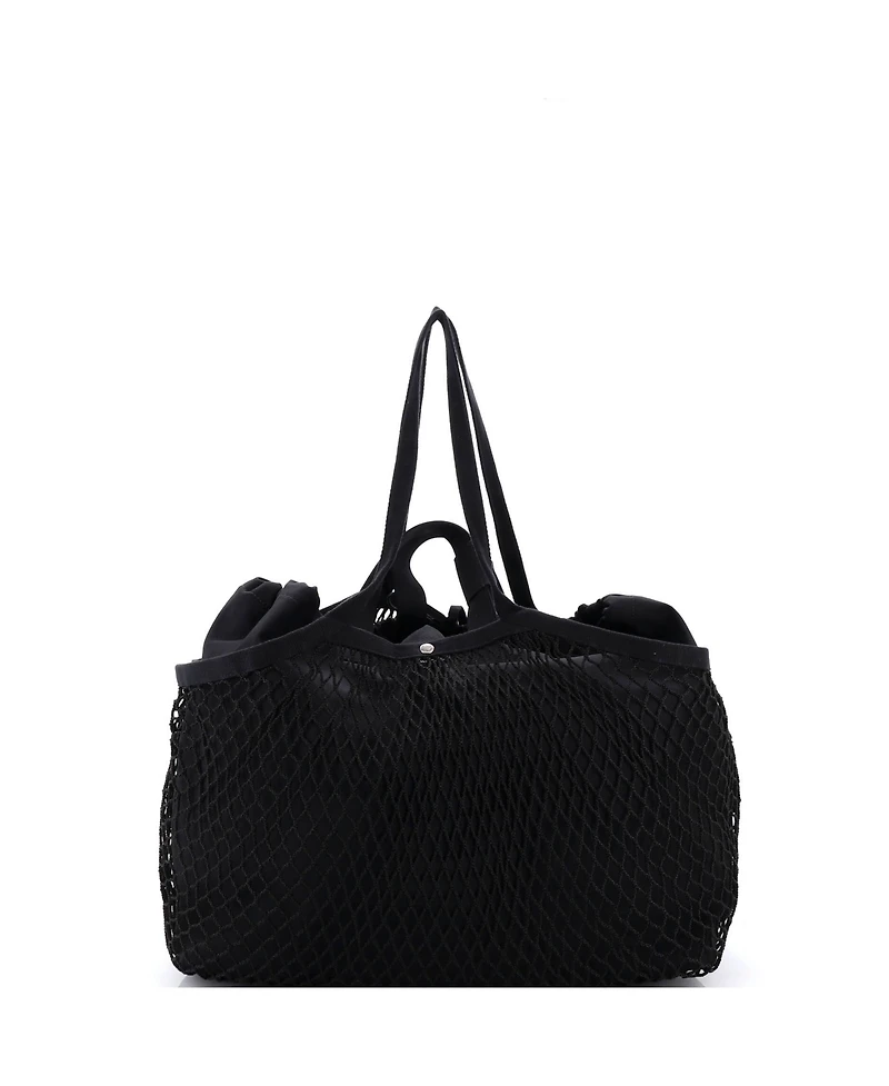 Pre-Owned Balenciaga Medium 24/7 Drawstring Tote Mesh and Canvas