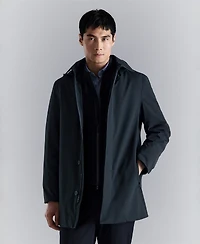 Mango Men's Removable Hood and Thermore Technology Packable Parka