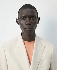 Mango Men's Amalfi Linen Slim-Fit Double-Breasted Suit Blazer