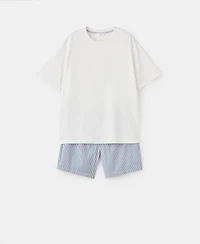 Mango Men's 2-Piece Mixed T-Shirt and Pajama