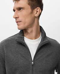 Mango Men's Regular-Fit Zip-Up Hoodie