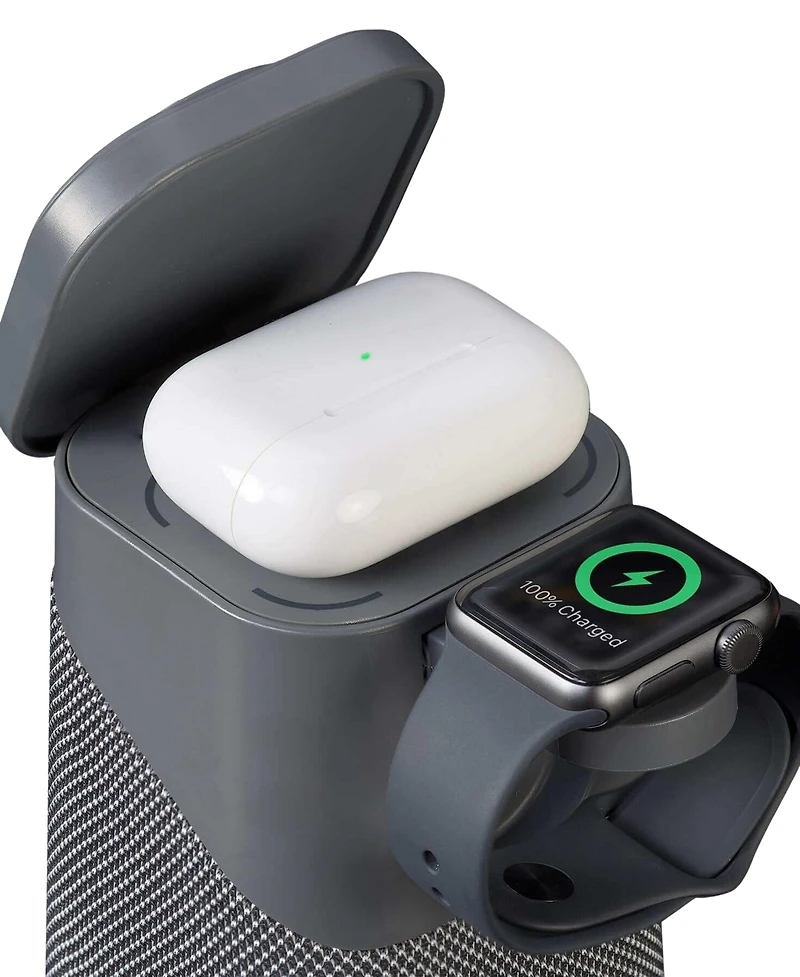 iHome Power Tower Triple Wireless Charging Station Bluetooth Speaker