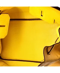 Pre-Owned HERMES Birkin 35 Handbag Yellow Togo with Gold Hardware