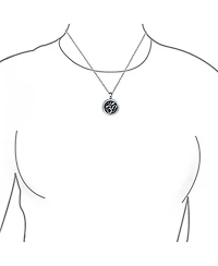 Bling Jewelry Spirtual Sanskrit Symbol Medallion Aum Om Ohm Necklace Pendant .925 Sterling Silver