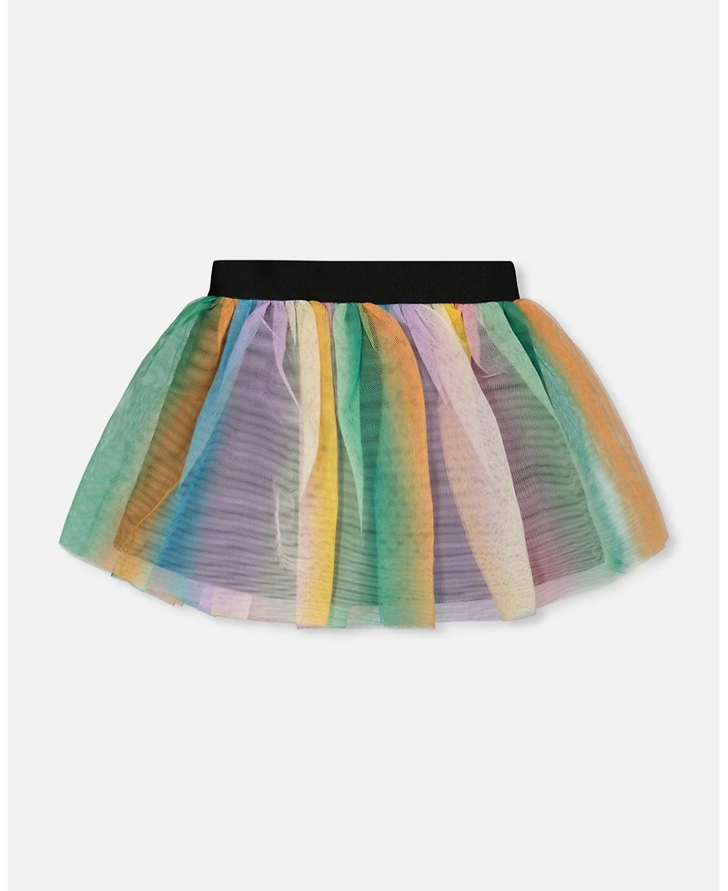 Deux par Deux Big Girls Printed Mesh Skirt