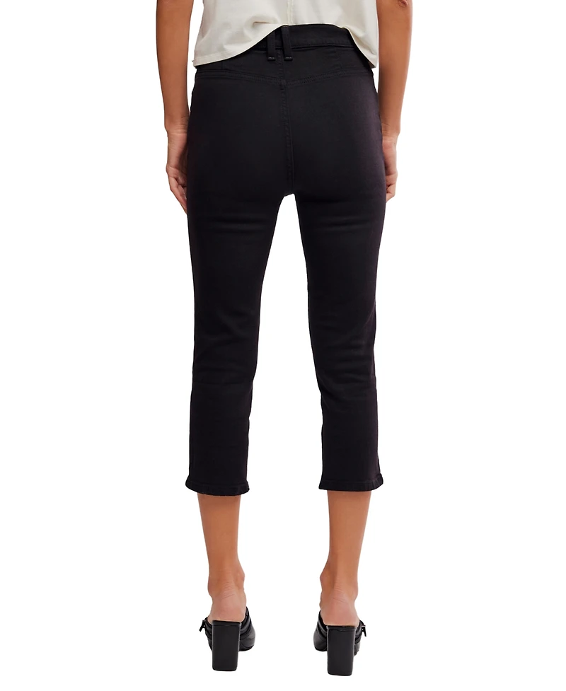 Free People Women's Slim-Fit Cropped Jeans