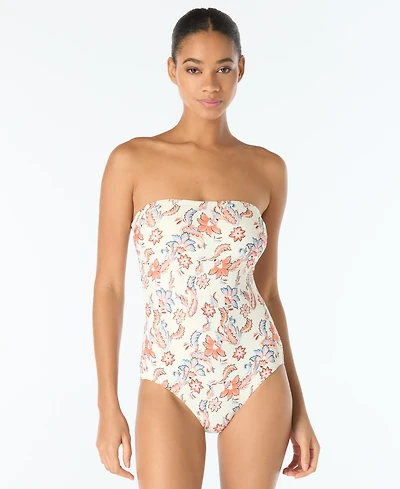Vince Camuto Women's Bandeau Neck One-Piece Swimsuit