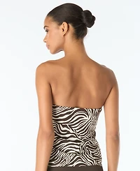 Vince Camuto Women's Draped Bandeau Neck Tankini Top