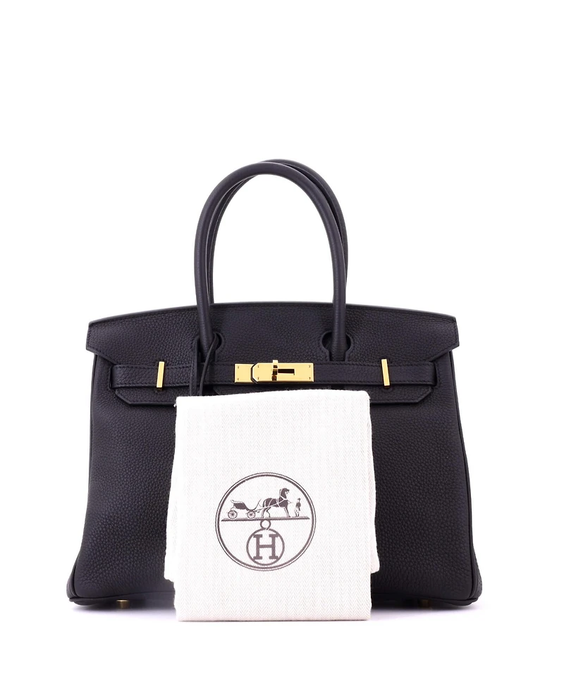 Pre-Owned Hermes Birkin Handbag Togo with Gold Hardware