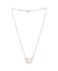 Pre-Owned Van Cleef & Arpels Lucky Alhambra Butterfly Pendant Necklace