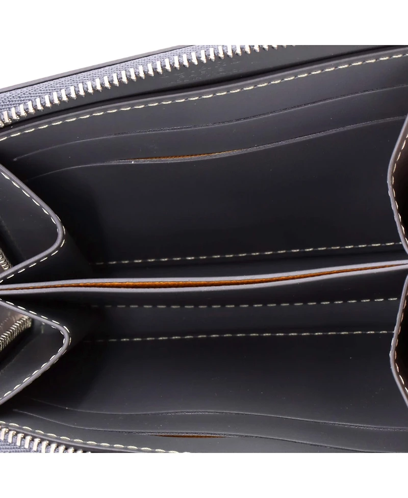 Pre-Owned Goyard Pm Matignon Zip Wallet Coated Canvas with Leather