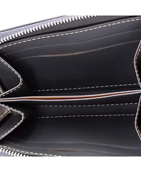 Pre-Owned Goyard Pm Matignon Zip Wallet Coated Canvas with Leather