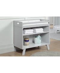 Flynama Modern Multi Purpose Changing Table Gray Finish with Removable Tray Convertible to Bookshelf
