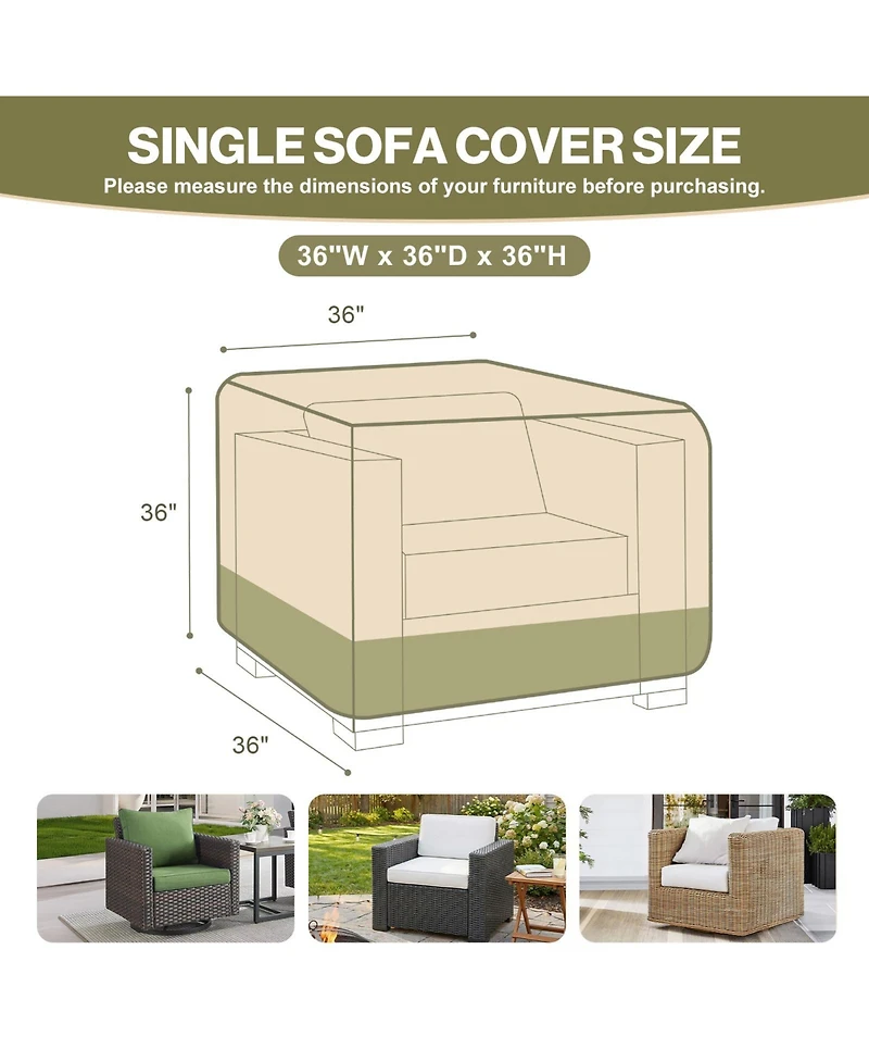 Aoodor Heavy Duty Patio Chair Cover