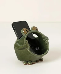 Uncommon Goods Acoustic Frog Ceramic Amplifying Phone Speaker