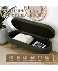 Rainsken Oval Storage Ottoman Bench