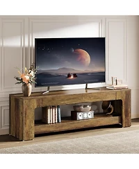 Tribesigns Tv Stand for Living Room for 55/60/65/75-Inch Tvs, Farmhouse Rustic TV Console, 63" Entertainment Center Television Stand for Bedroom