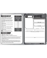 Renegade Game Studios G.i. Joe Roleplaying Game Character Journal