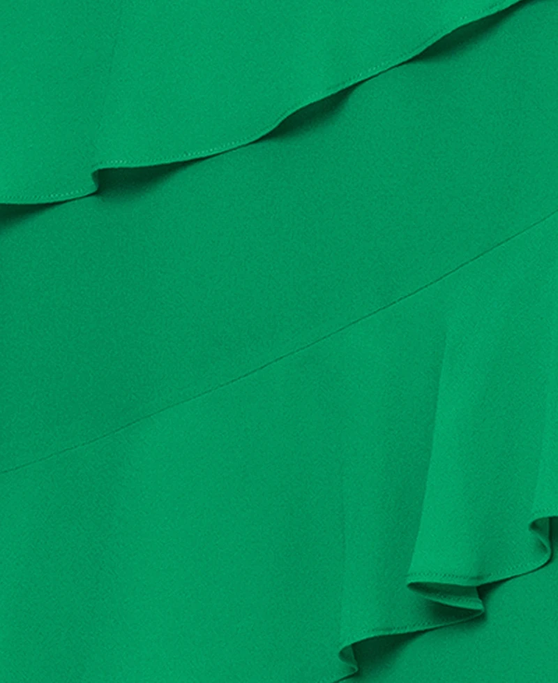 Xscape Women's Halter Tiered Ruffle Gown