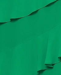 Xscape Women's Halter Tiered Ruffle Gown