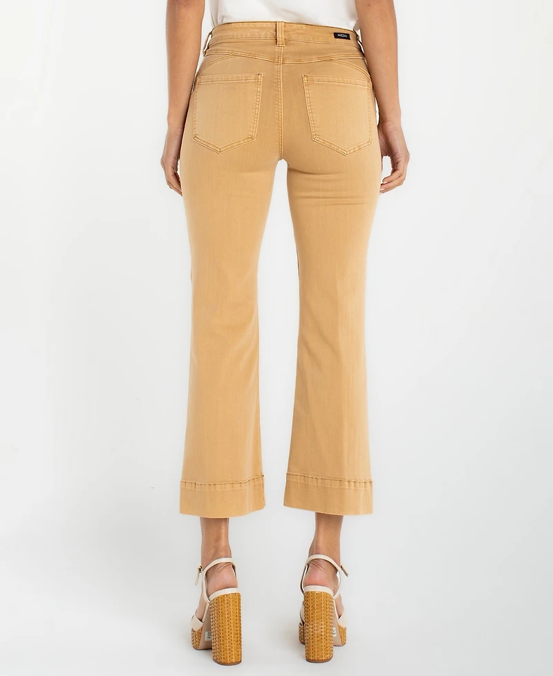 Liverpool Los Angeles Petite Hannah Crop Flare Hugger Jeans