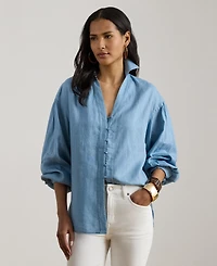 Lauren Ralph Women's Blouson-Sleeve Shirt
