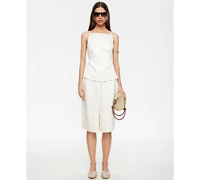 Lioness Women's Lace-Trimmed Jort Shorts