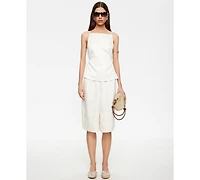 Lioness Women's Lace-Trimmed Jort Shorts