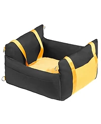 Aostirmotor Dog Booster Car Seat for Small Dogs, Elevated Pet Car Seat with Secure Design for up to 25 lbs