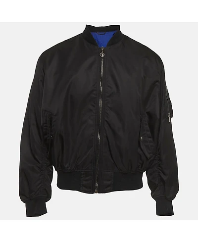 Pre-Owned Versace Men's Synthetic Bomber Jacket