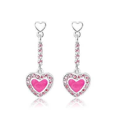 Chanteur Girls Hypoallergenic Heart Drop Earrings for Girls