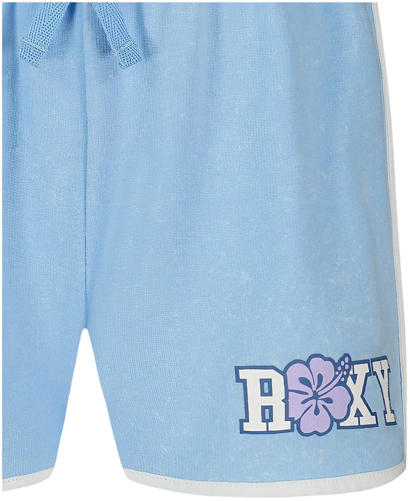 Roxy Girls' 7-16 Pull-On Ribbed Side Panel Shorts