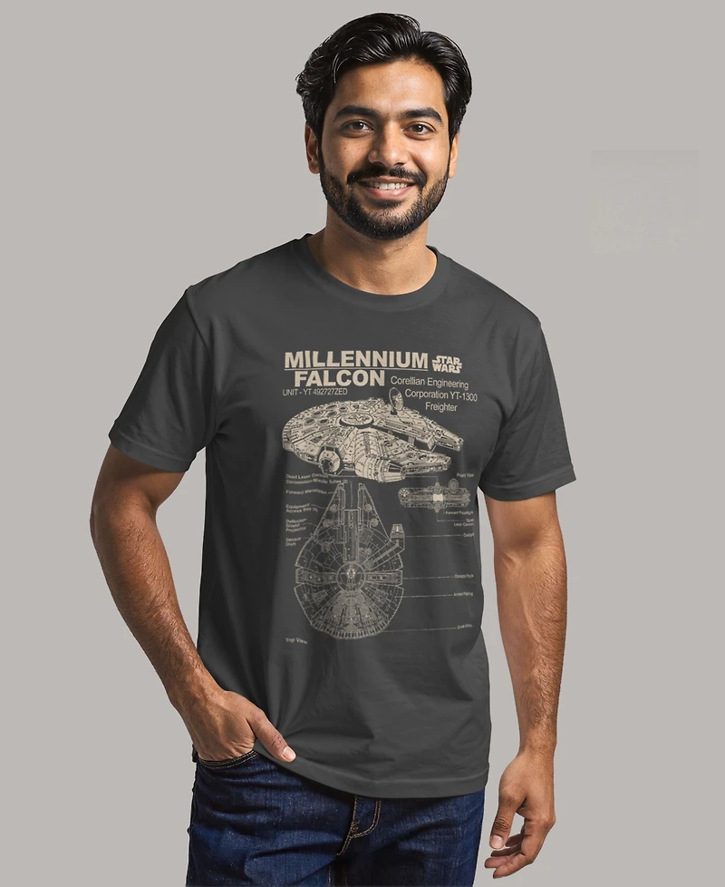 Star Wars Men's Corellian Freighter Short Sleeve T-Shirt
