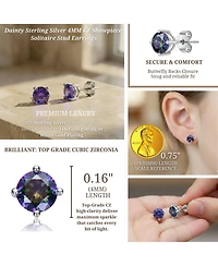 GigiGirl Sterling Silver Solitaire Stud Earrings