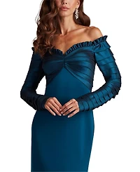 Tadashi Shoji Women's Neena Taffeta Banded Gown