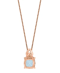 Lali Jewels Aquamarine (3-1/2 ct. t.w.) & Diamond (1/8 ct. t.w.) 18" Pendant Necklace in 14k Rose Gold