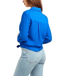 Bcx Women's Textured Button-Front Top