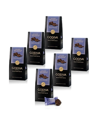 Godiva Dark Chocolate Ganache Masterpiece Small Bag, 6-Pack