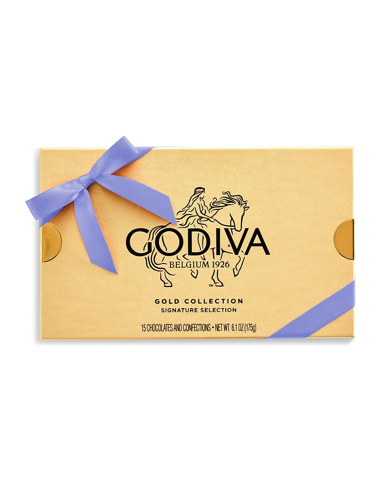 Godiva Assorted Chocolate Gold Gift Box with Iris Ribbon